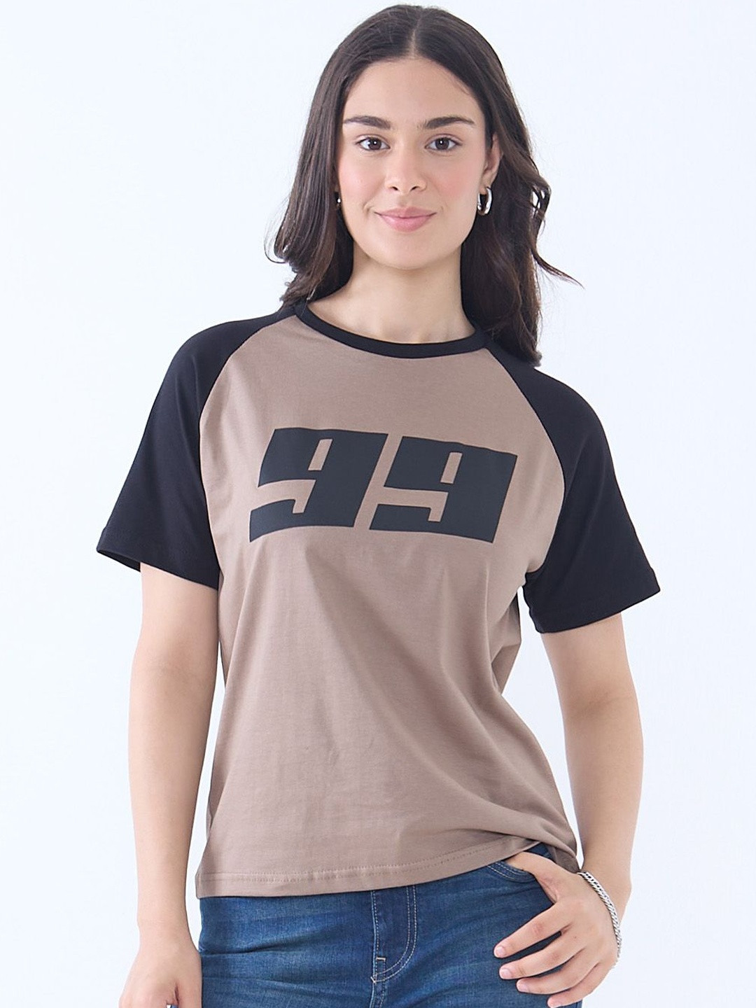 DKY Women Colourblocked T-shirt