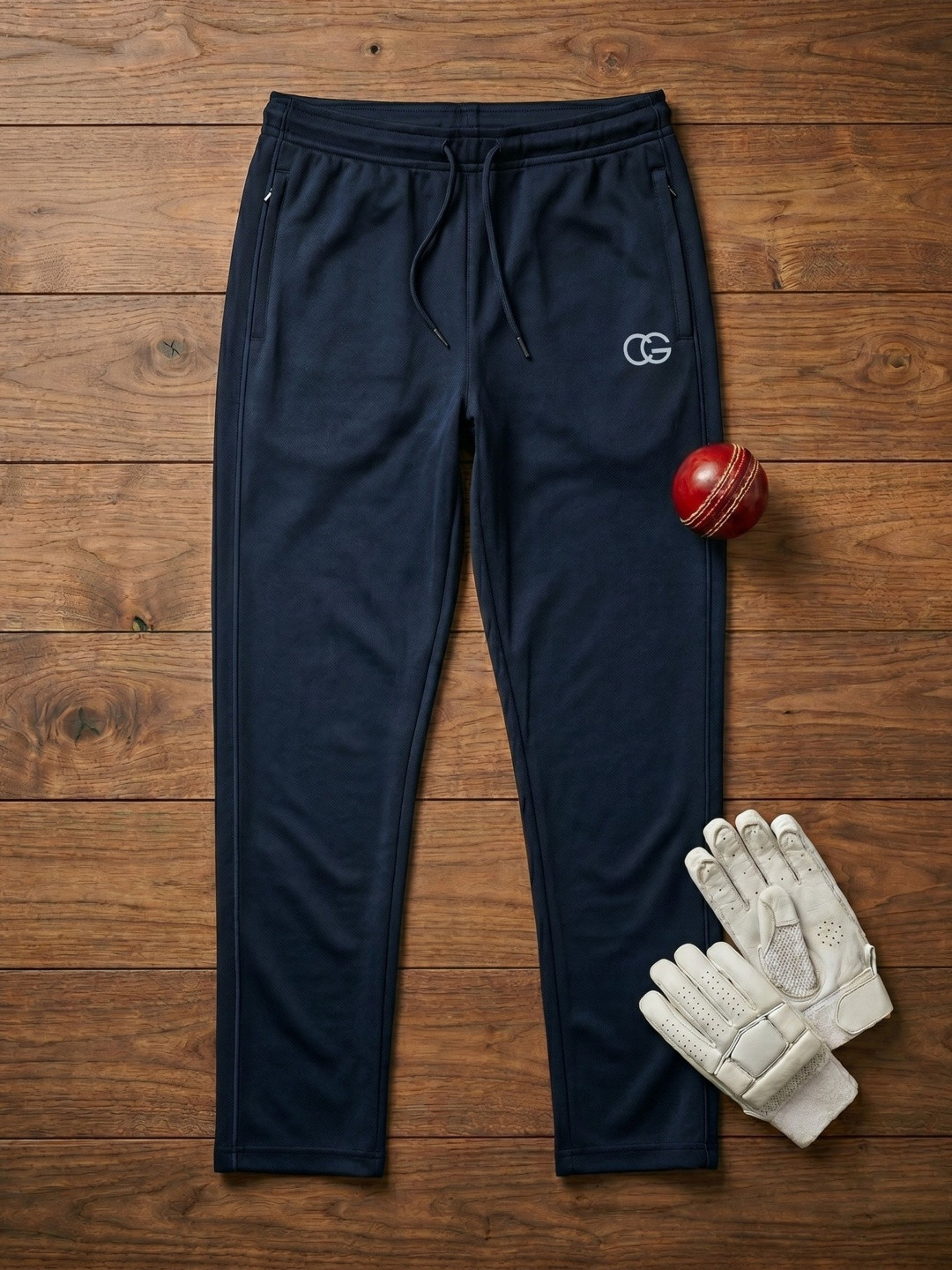 CALIGOSTLE Regular Fit Brand Logo Rapid-Dry Cricket Track Pants