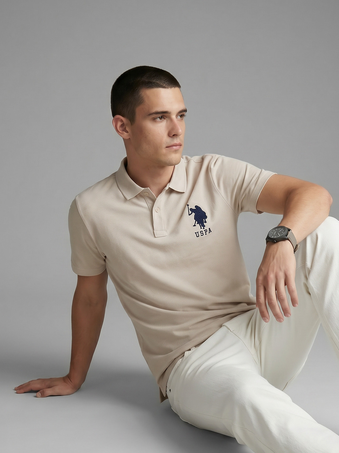 U.S. Polo Assn. Denim Co. Slim Fit Polo Collar Pure Cotton T-shirt