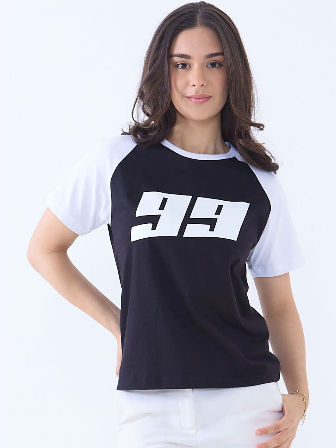 DKY Women Colourblocked T-shirt