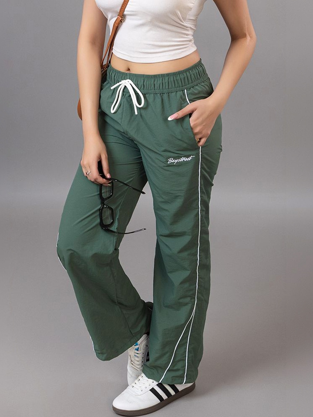 BAYSTREET Women Regular Fit Colourblocked Track Pants