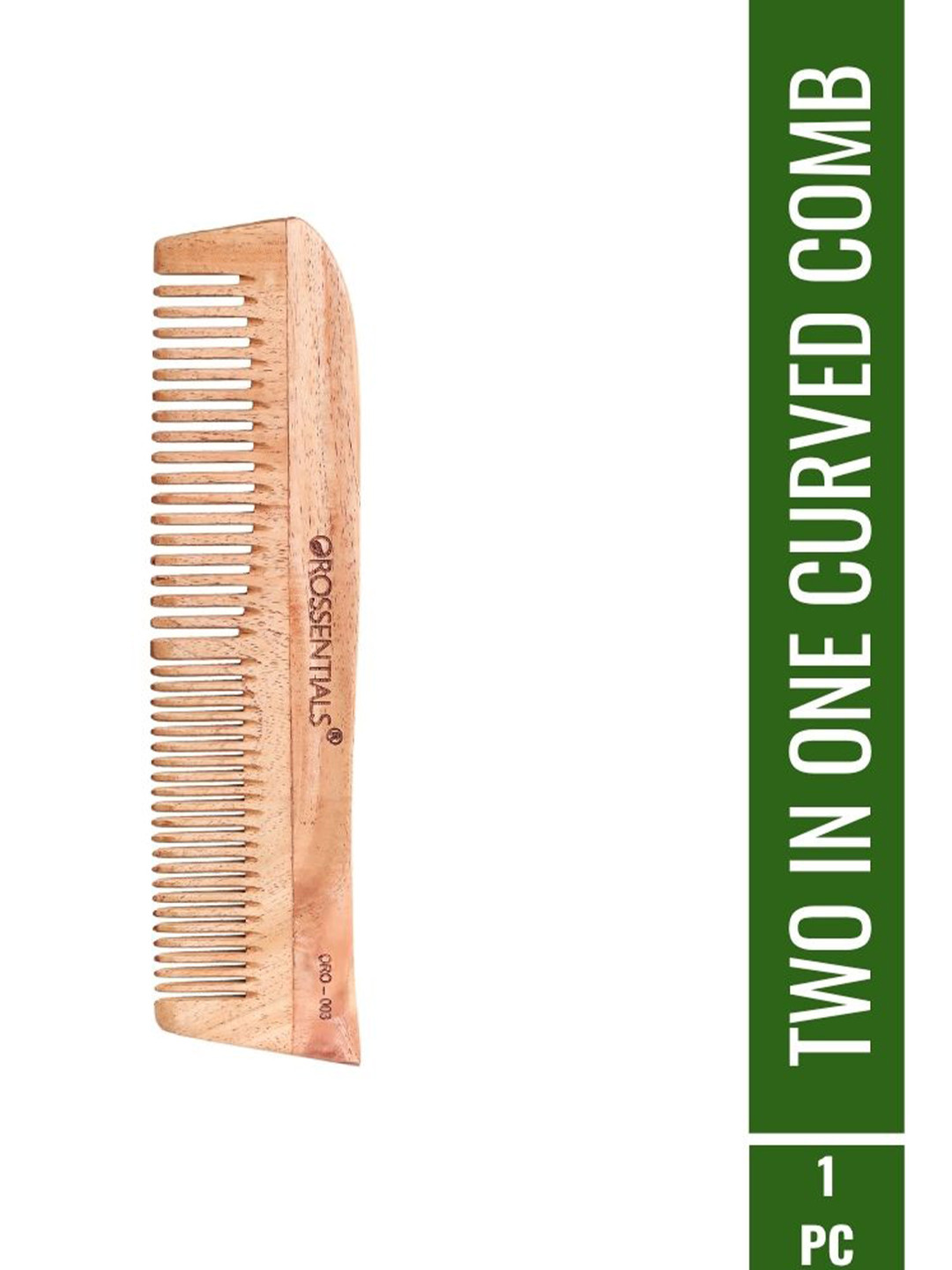 OROSSENTIALS Neem Wooden Two-in-One Comb