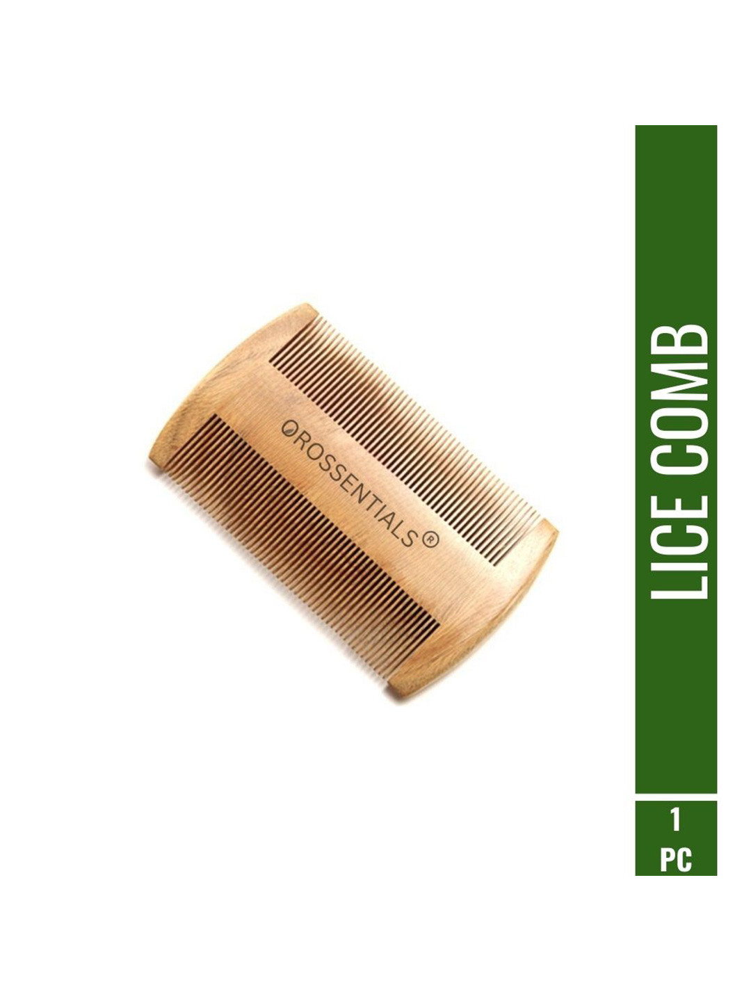 OROSSENTIALS Kacchi Neem Wood Lice Comb