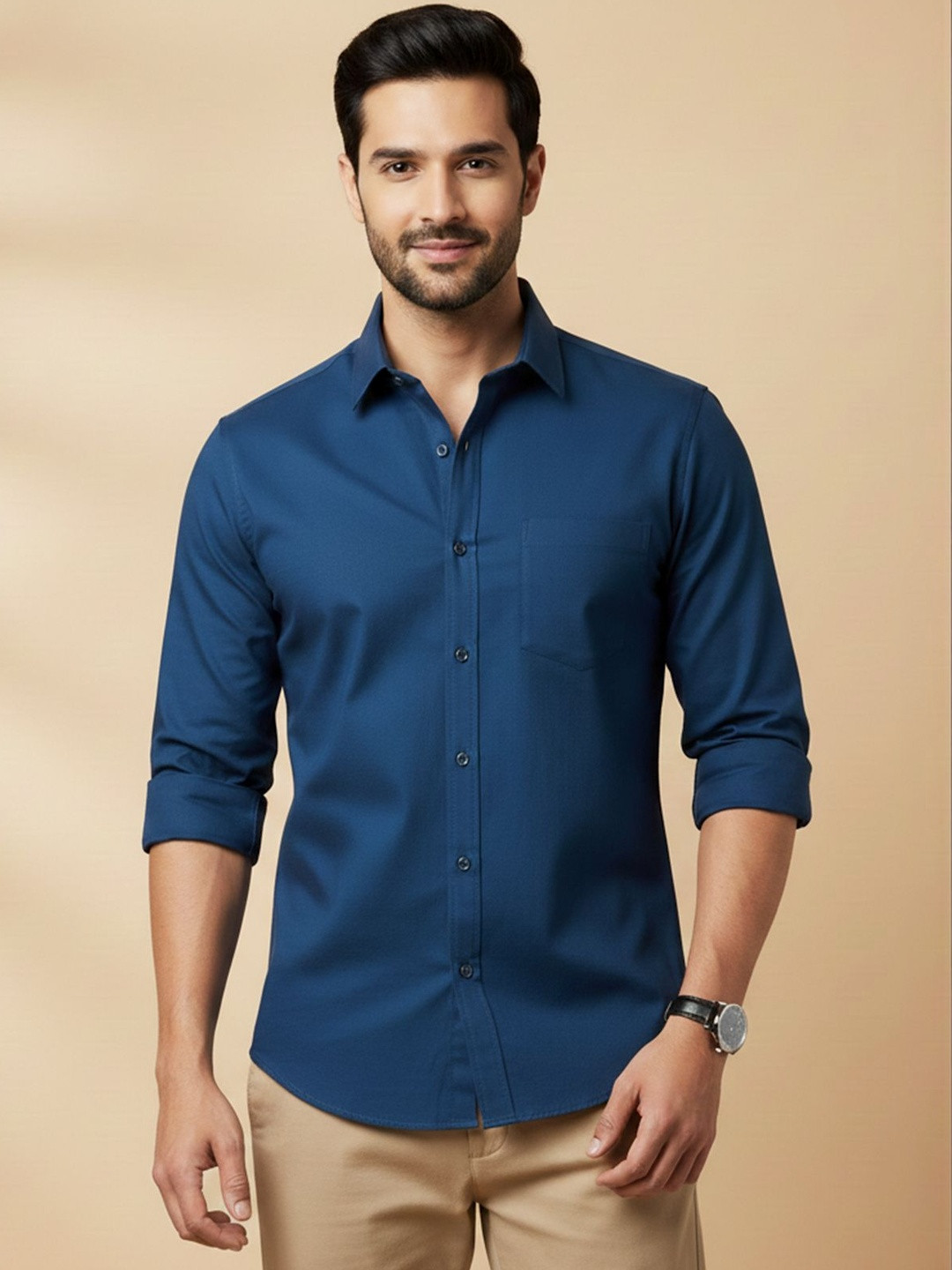 Metronaut Men Classic Slim Fit Casual Shirt
