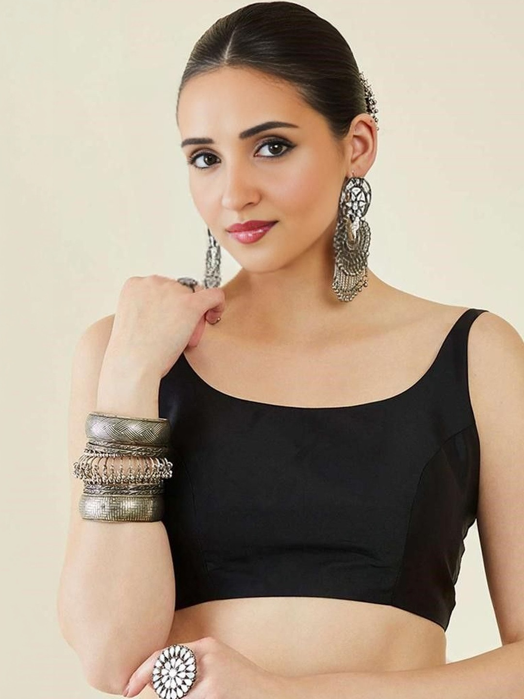 manokamna Solid Saree Blouse