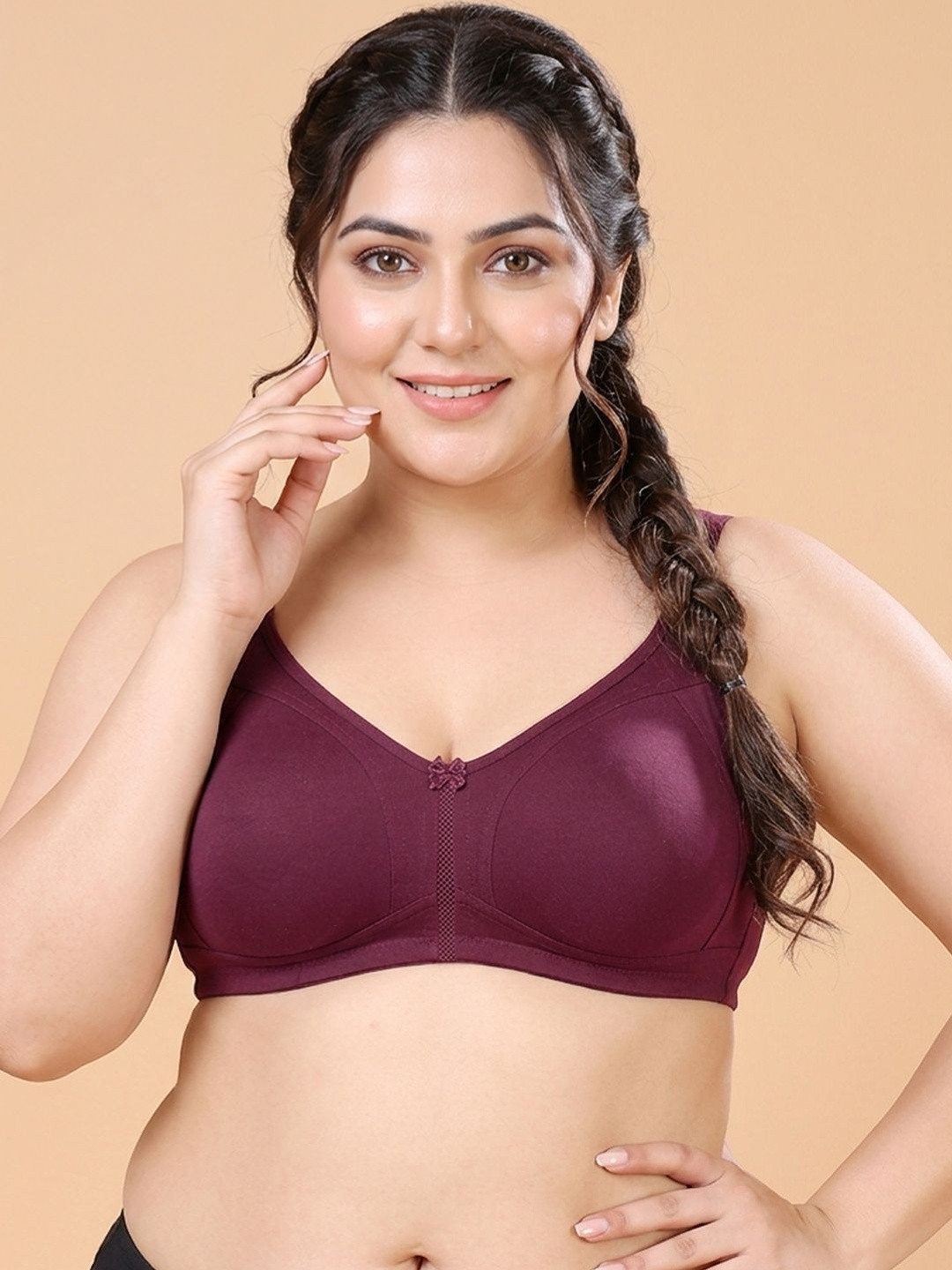 Floret Women Seamless Non Padded Non-Wired Cotton Everyday Full Coverage Bra