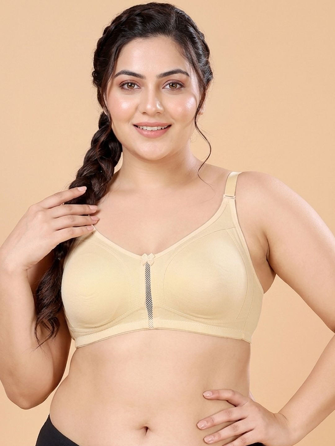 Floret Women Seamless Non Padded Non-Wired Cotton Everyday Full Coverage Bra