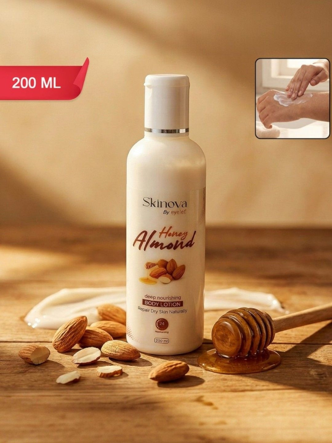 eyelet Honey Almond Body Lotion For Deep Nourishing - 200 ml