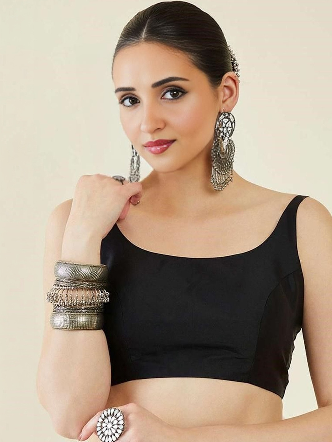 manokamna Solid Saree Blouse