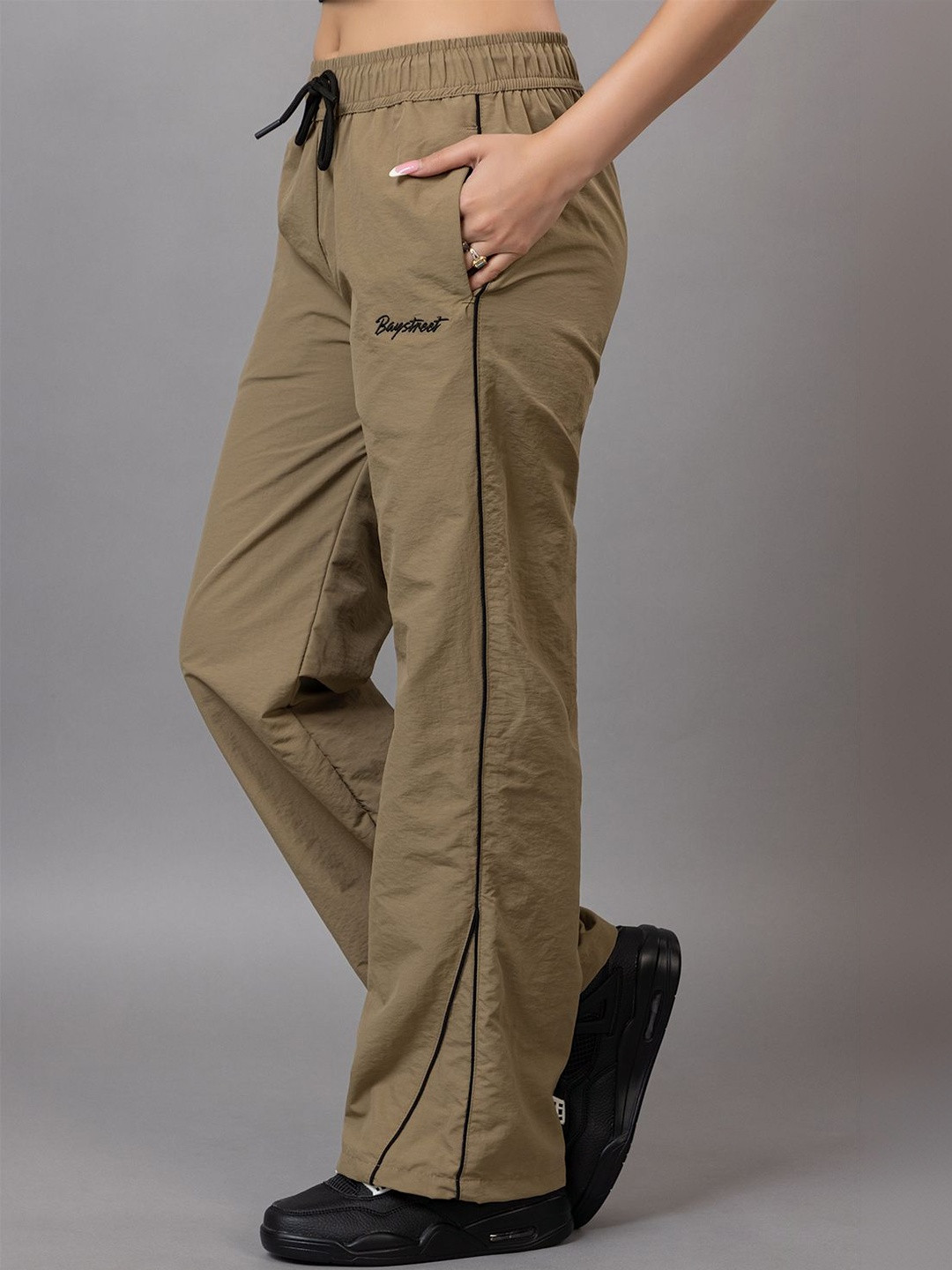 BAYSTREET Women Regular Fit Colourblocked Track Pants