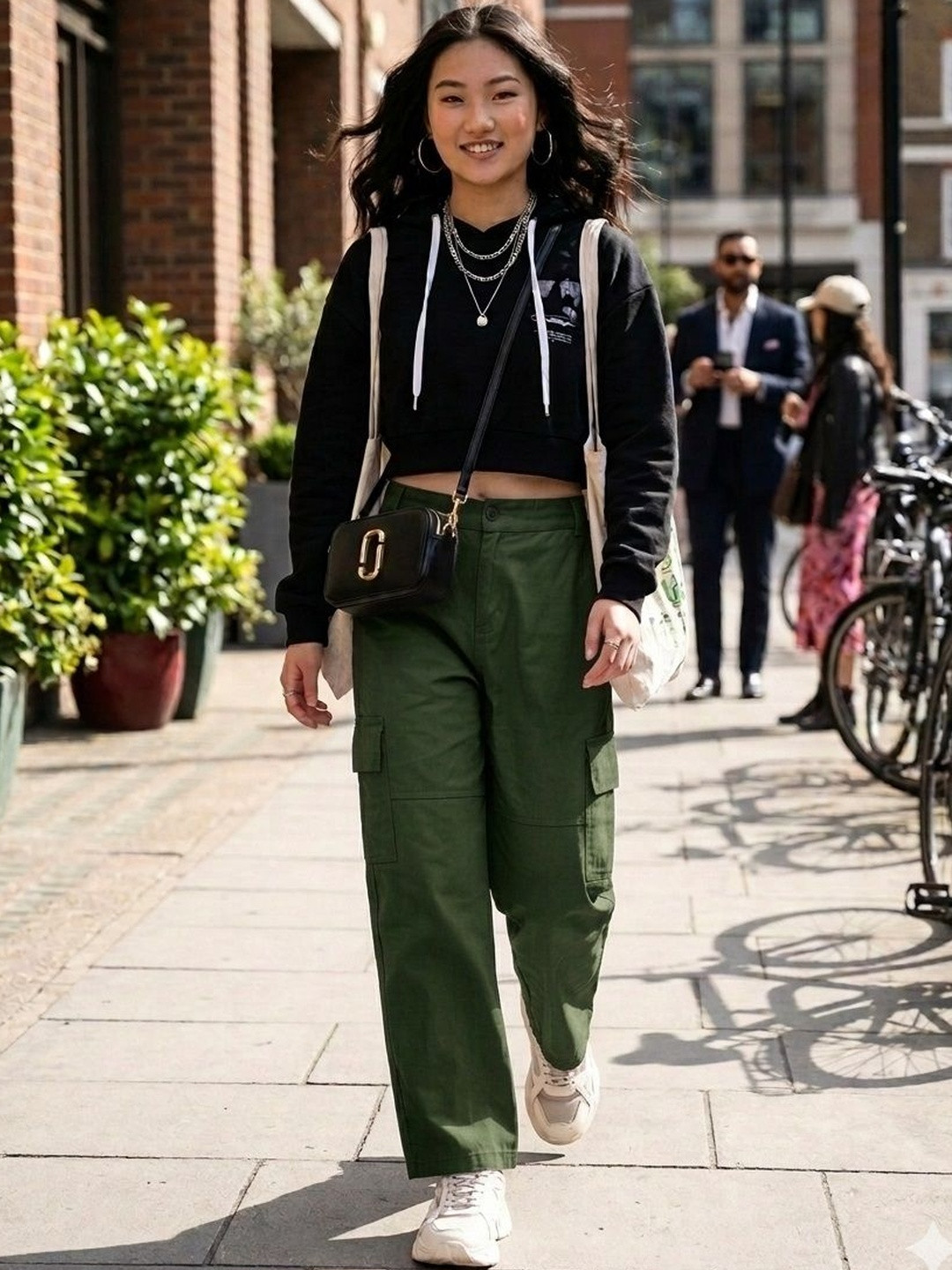 KASHIANXSTYLE Women Comfort High-Rise Cargos Trousers