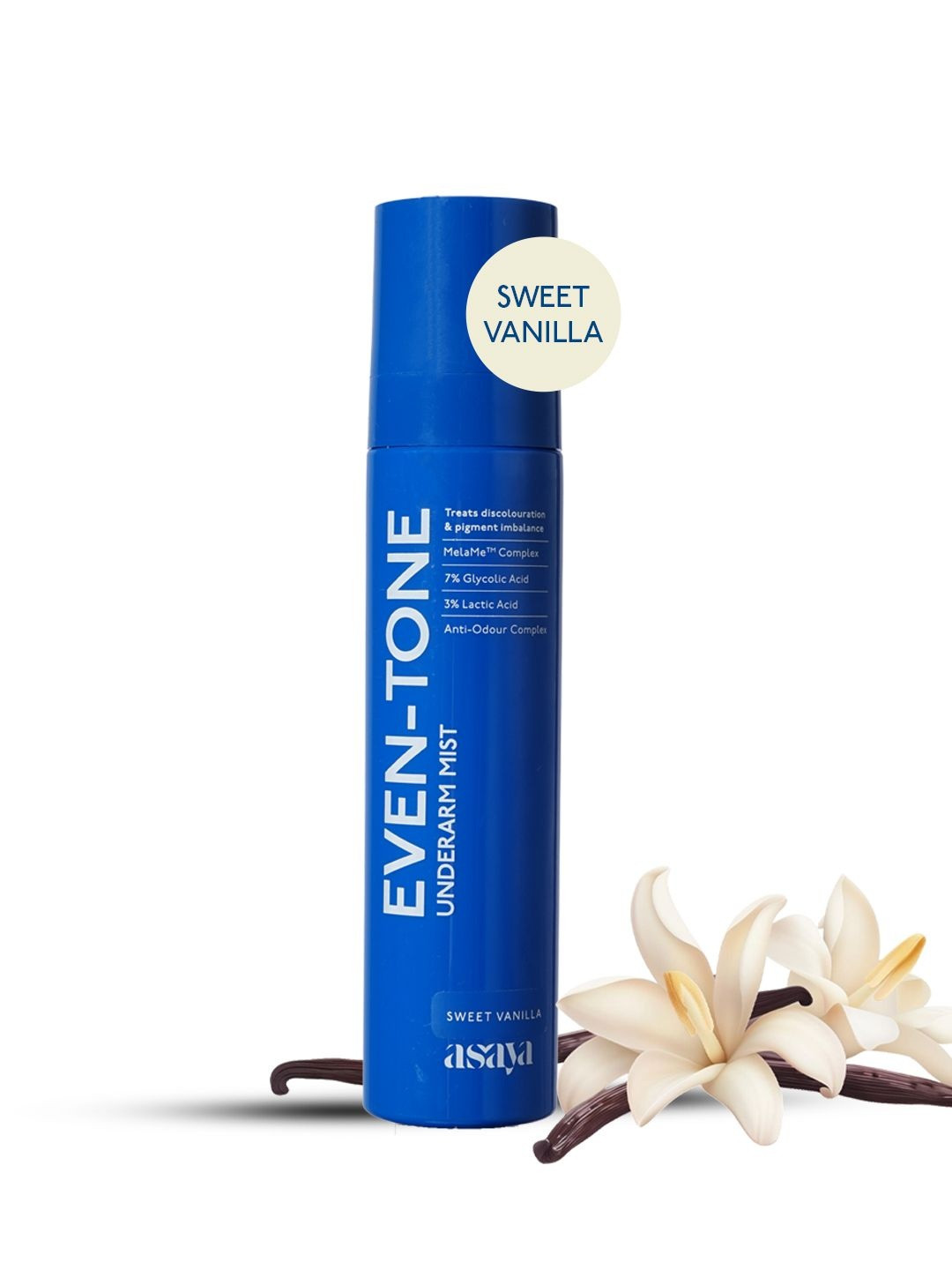 Asaya Even Tone Underarm Mist Spray, Sweet Vanilla - 100ml