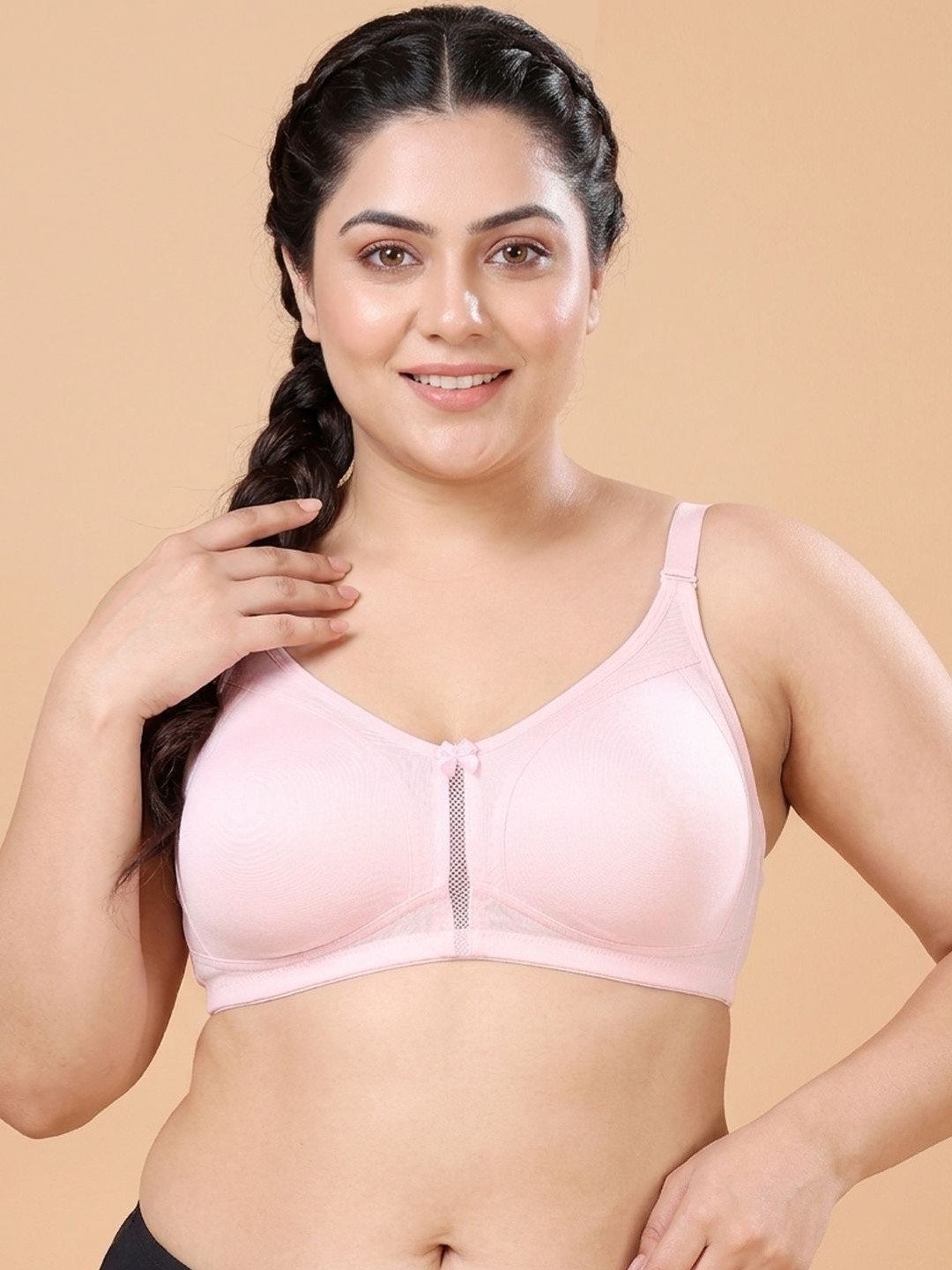 Floret Women Seamless Non Padded Non-Wired Cotton Everyday Full Coverage Bra