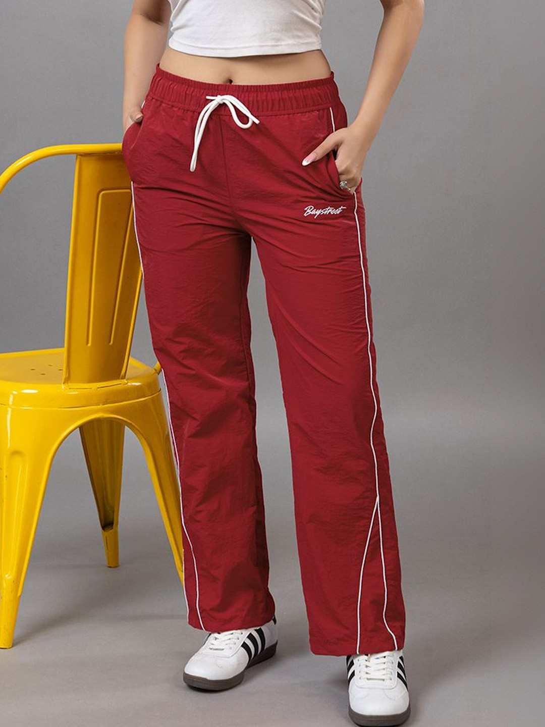 BAYSTREET Women Regular Fit Colourblocked Track Pants