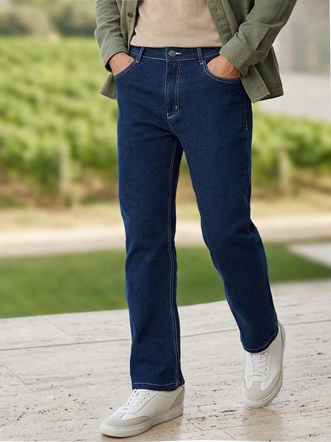 Urbano Fashion Men Straight Fit Mid-Rise Stretchable Jeans