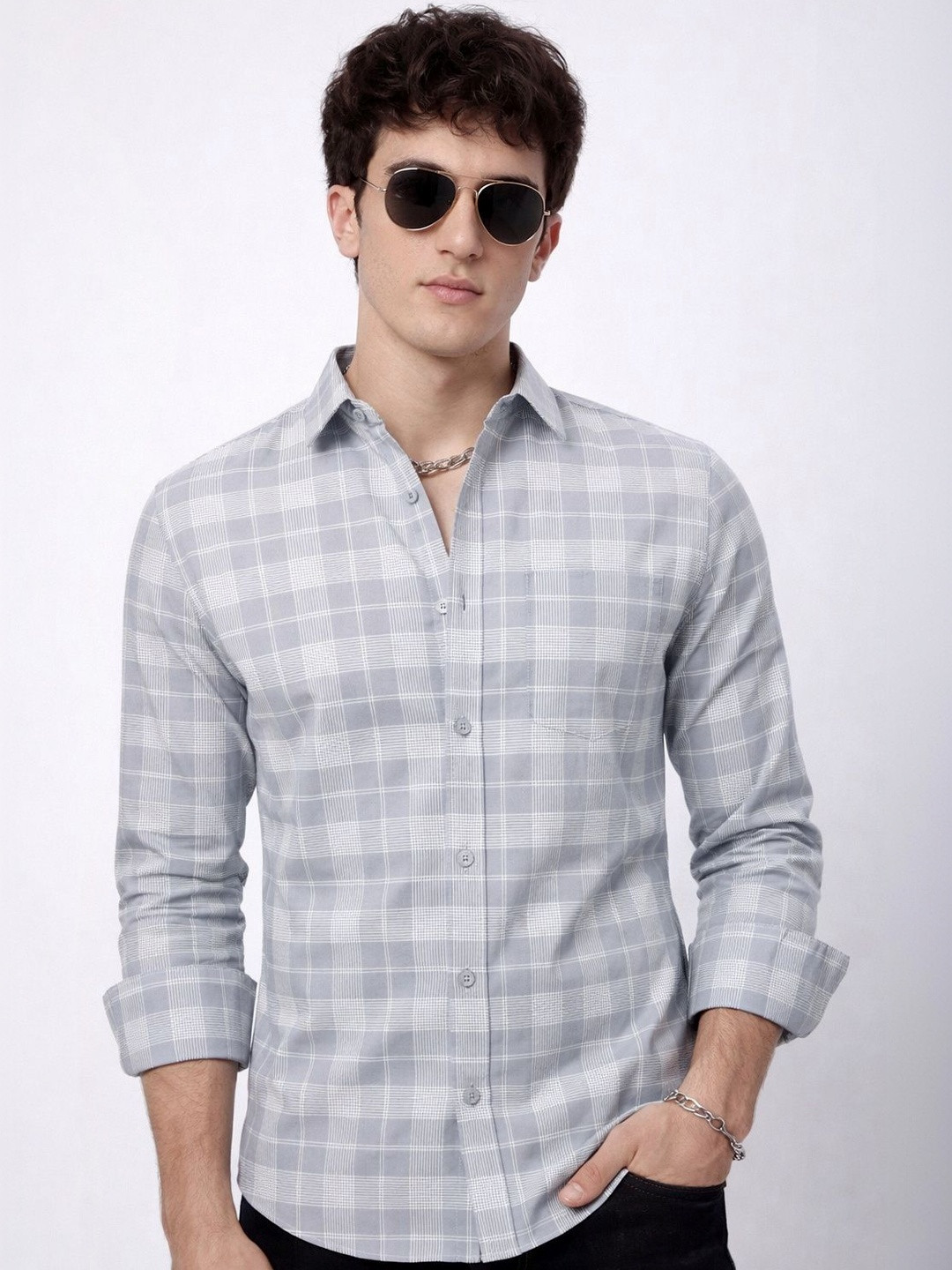 HKV FASHION Men Comfort Checked Casual Shirt