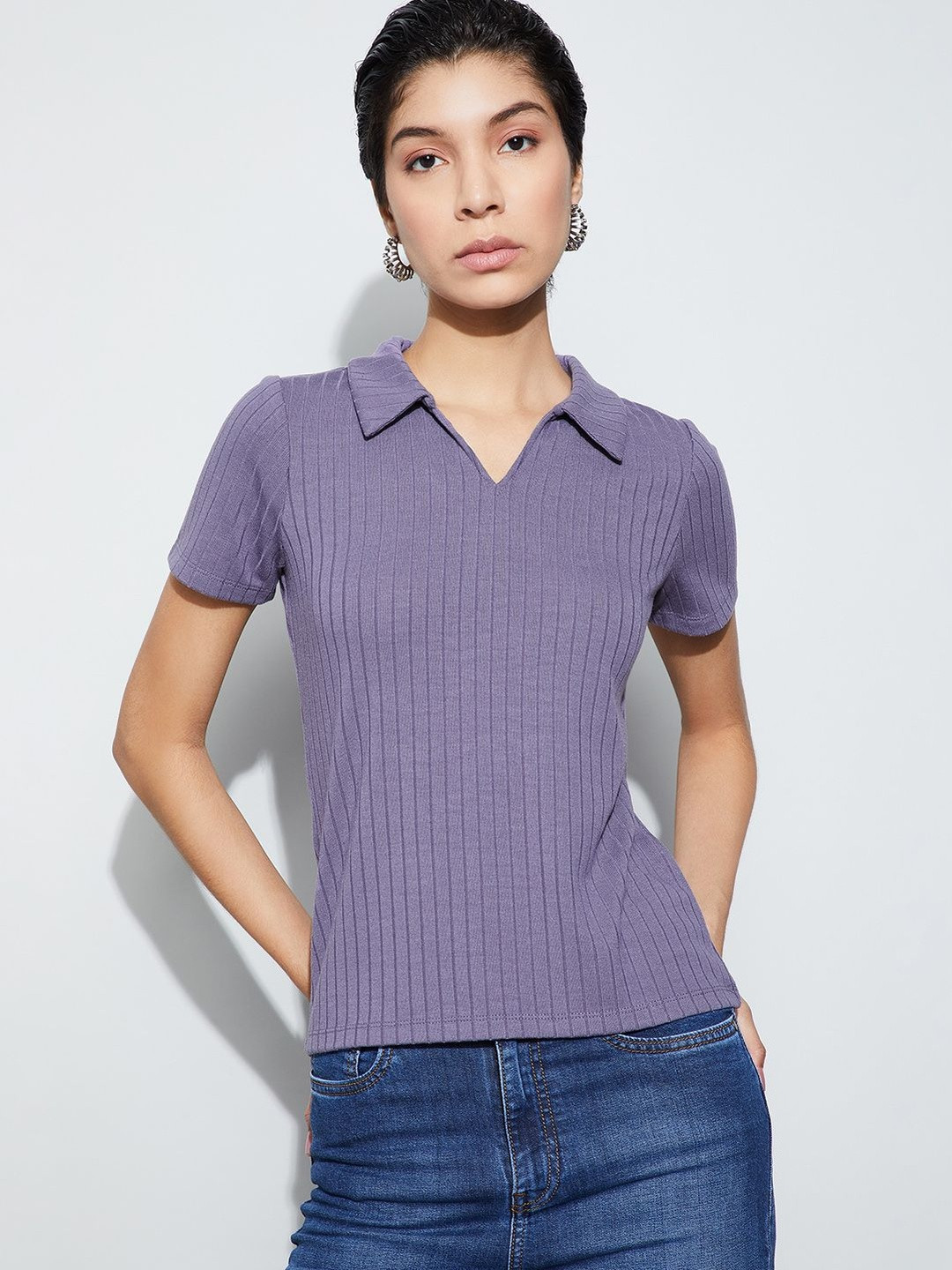 Fame Forever by Lifestyle Women Polo Collar T-shirt