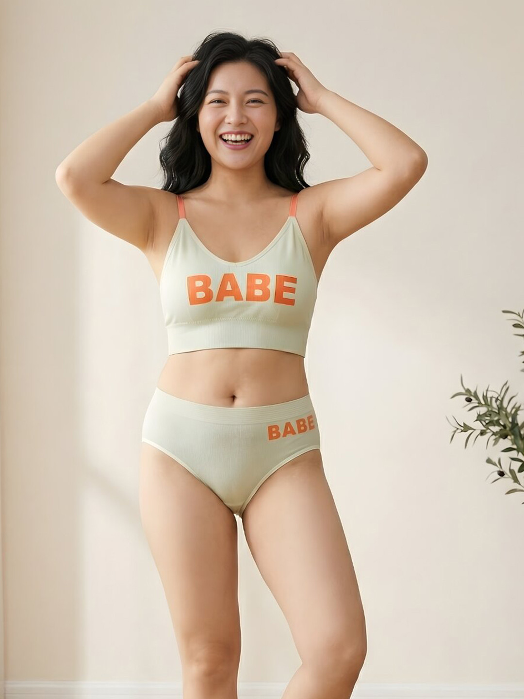 Stem Rope Lightly Padded Lingerie Set SR_Bra&Panty_BABE_SeaGreen_28