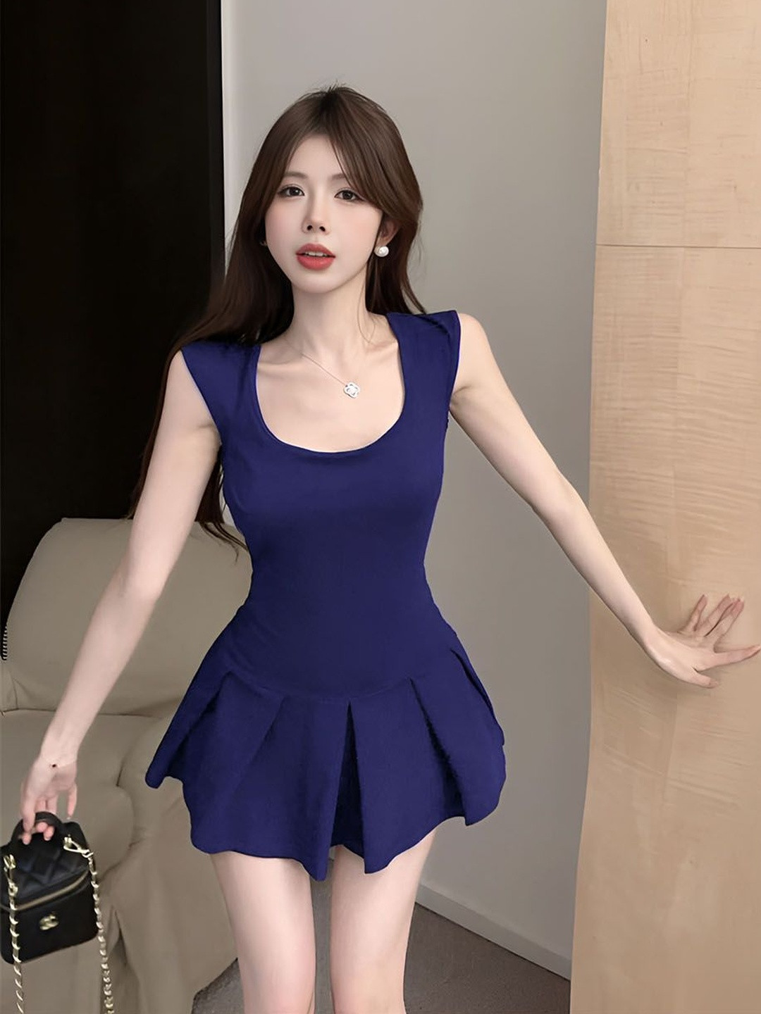 Suo Drop-Waist Mini Dress