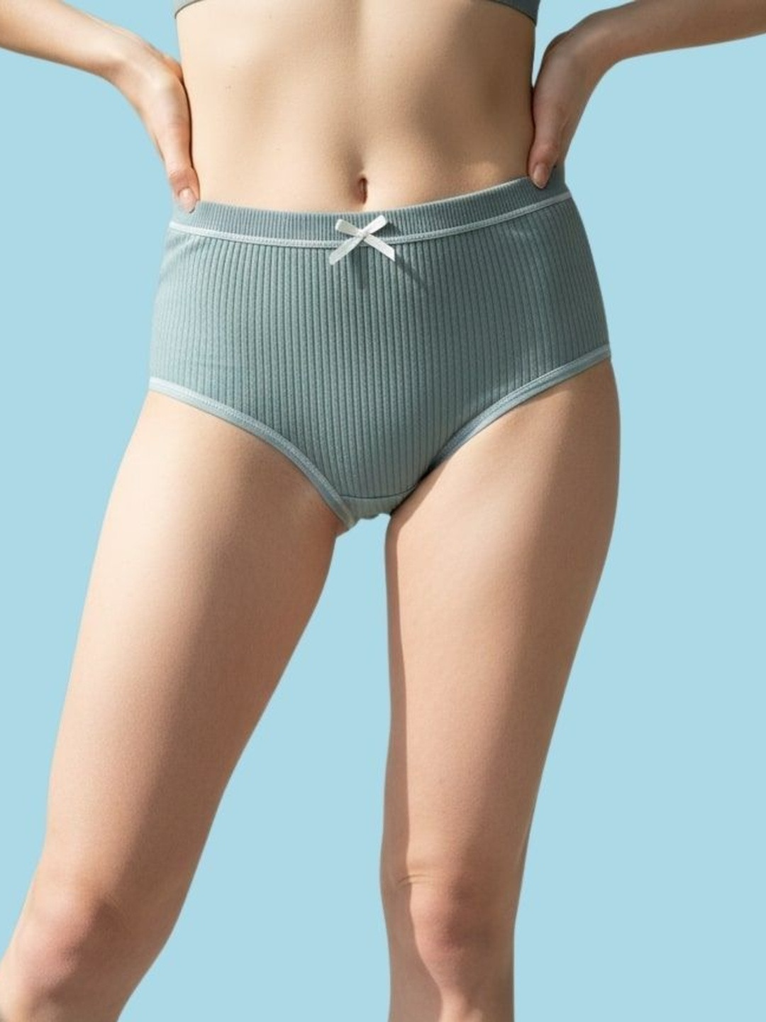 HERE&NOW Women Pack of 2 Striped Seamless Hipster Briefs