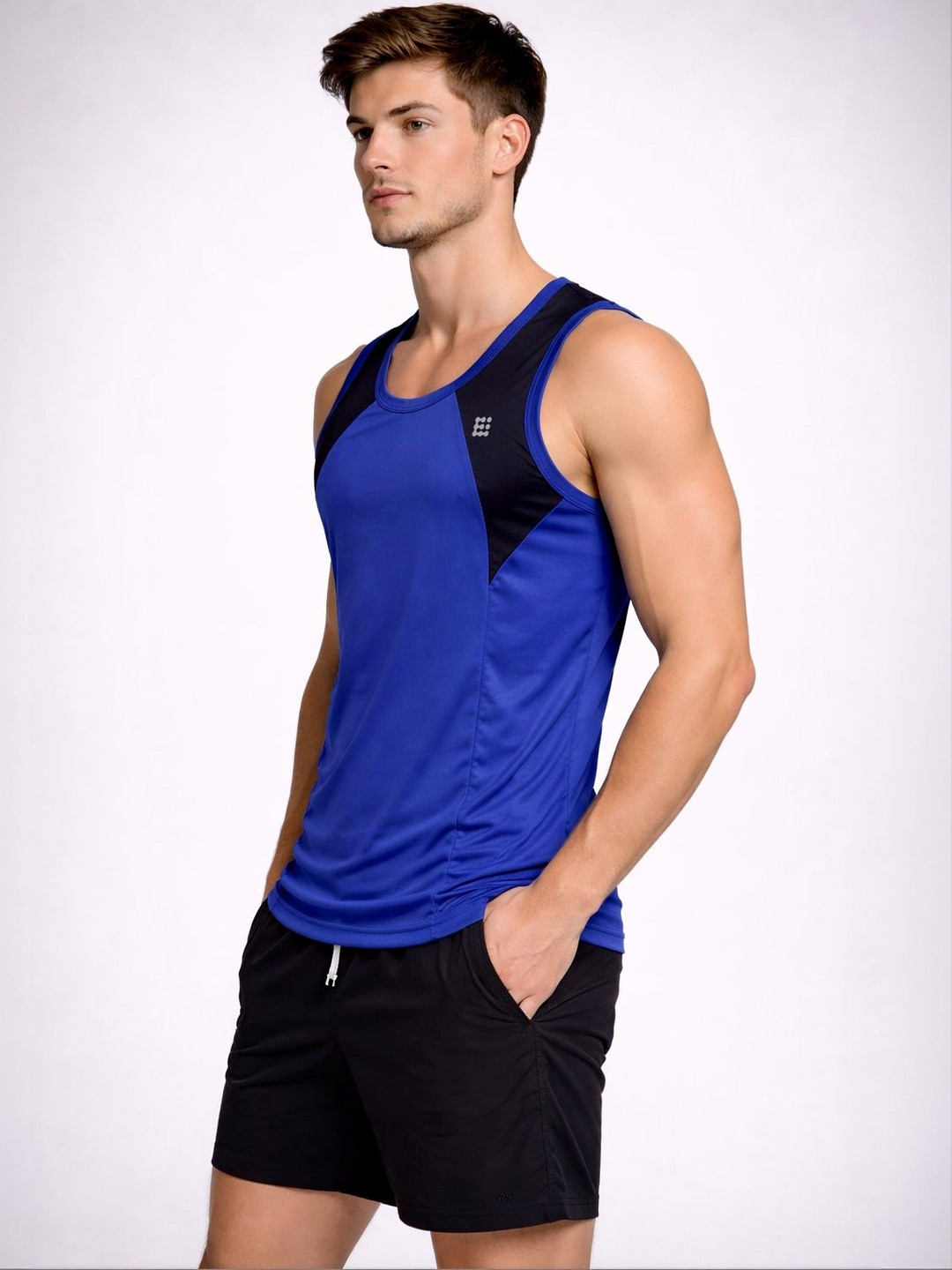 ENRIZZ Men Colourblocked Dri-FIT T-shirt