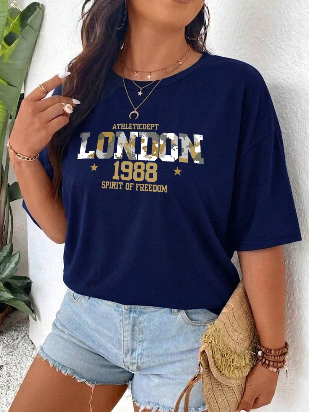 AUSK Print Cotton Blend Top
