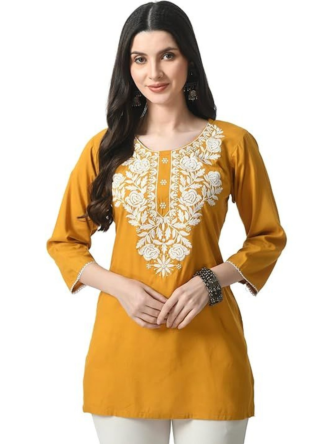 STYLE PREZONE Embroidered Thread Work Thread Work Kurti