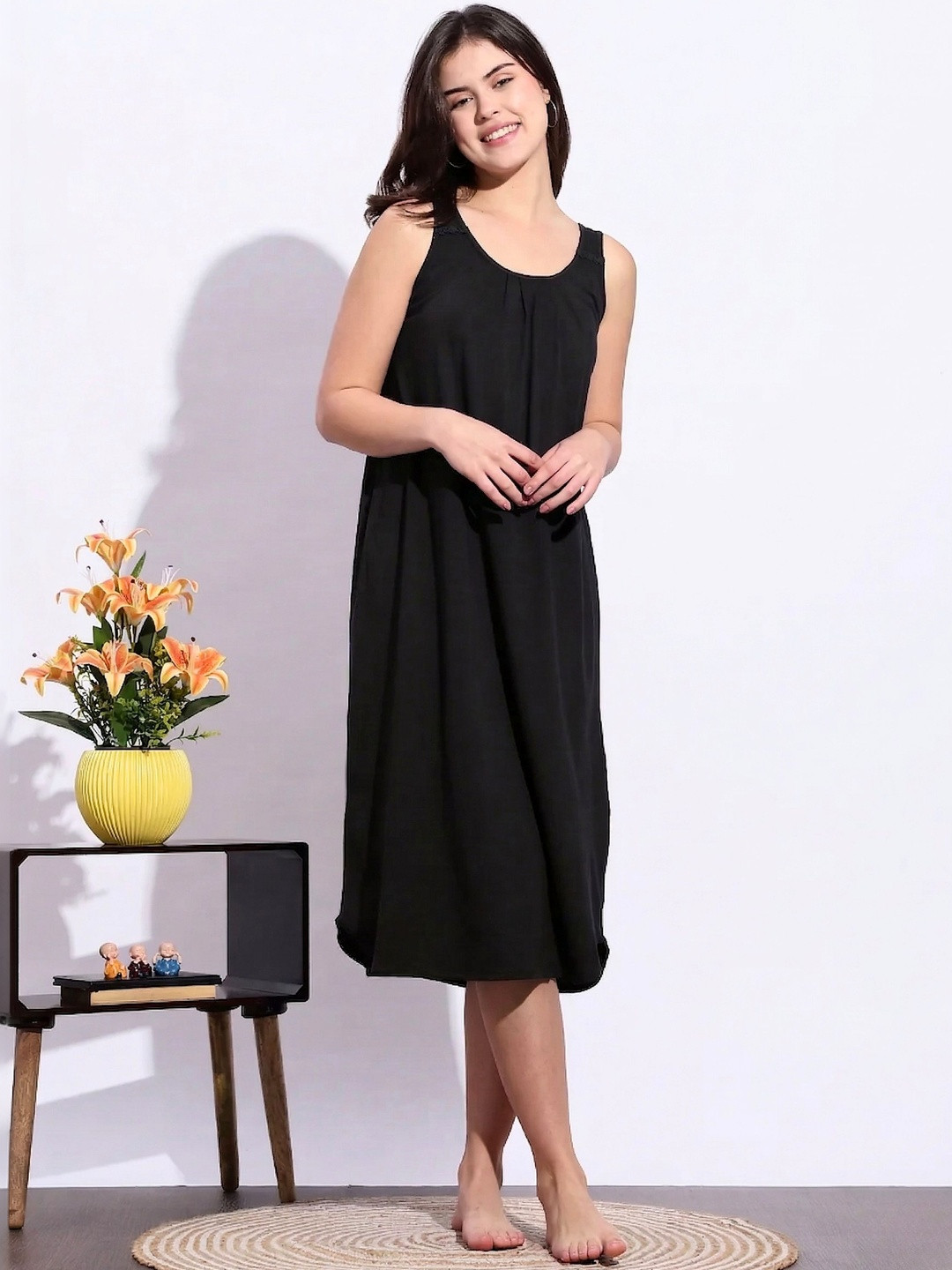 9shines Label Women Cotton Camisole Slip Nighty