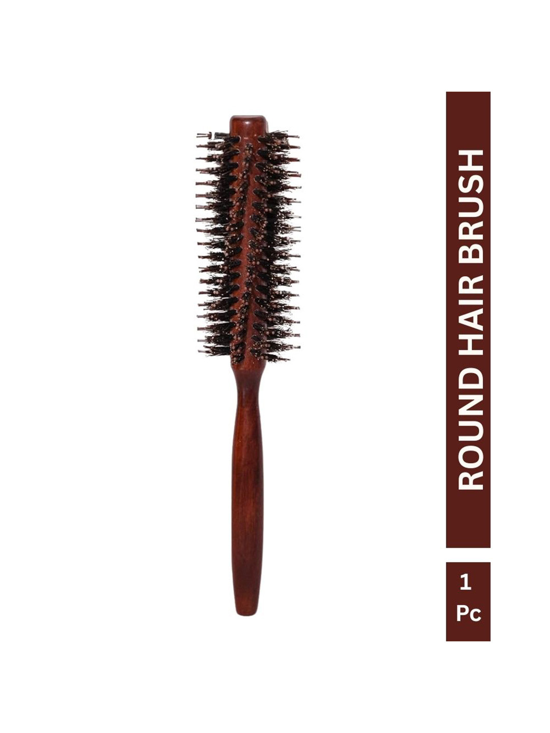OROSSENTIALS Wooden Round Hair Brush With Twirl Design