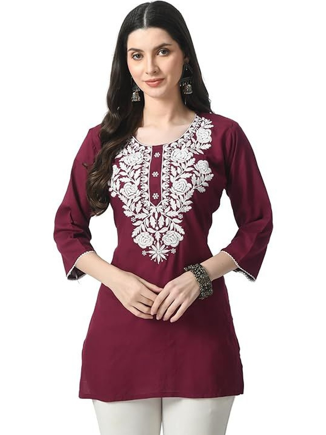 STYLE PREZONE Embroidered Thread Work Thread Work Kurti