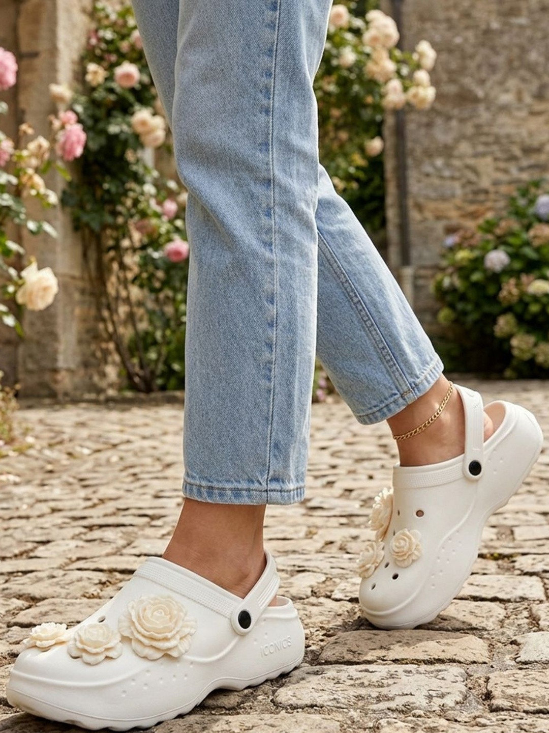 ICONICS Women Self Design Clogs