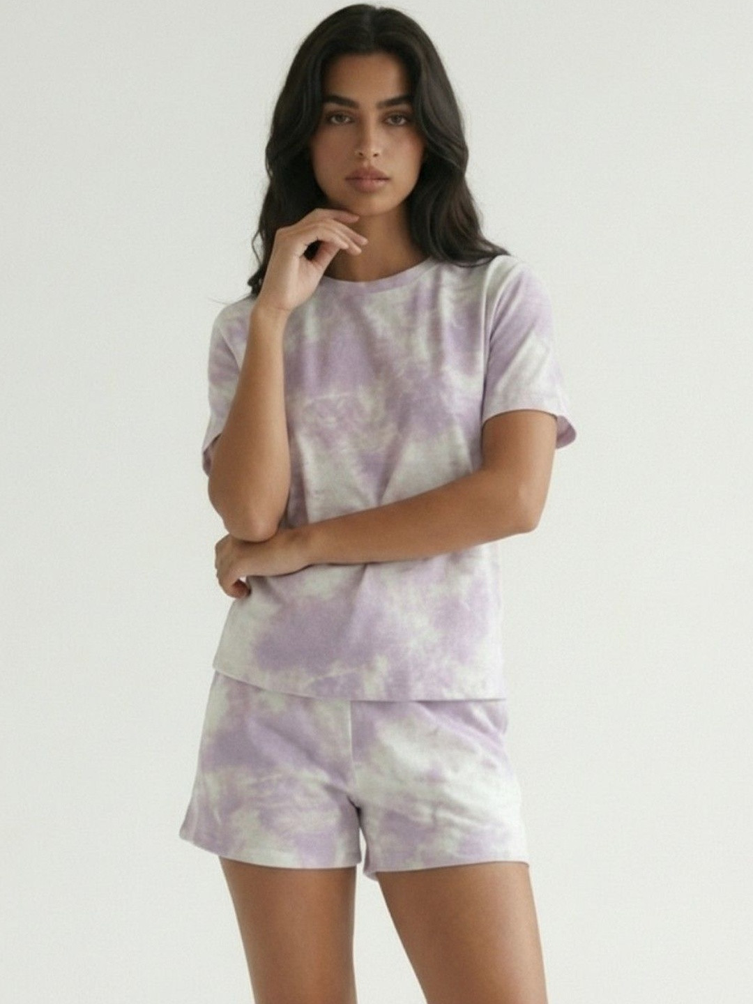 glitchez Tie and Dye Dyed T-shirt with Shorts