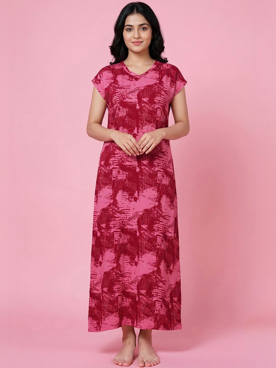 Zivame Printed Maxi Nightdress