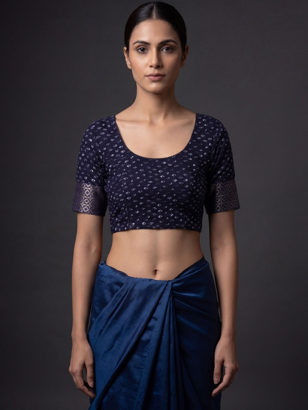 Rasvidha Printed Zari Saree Blouse