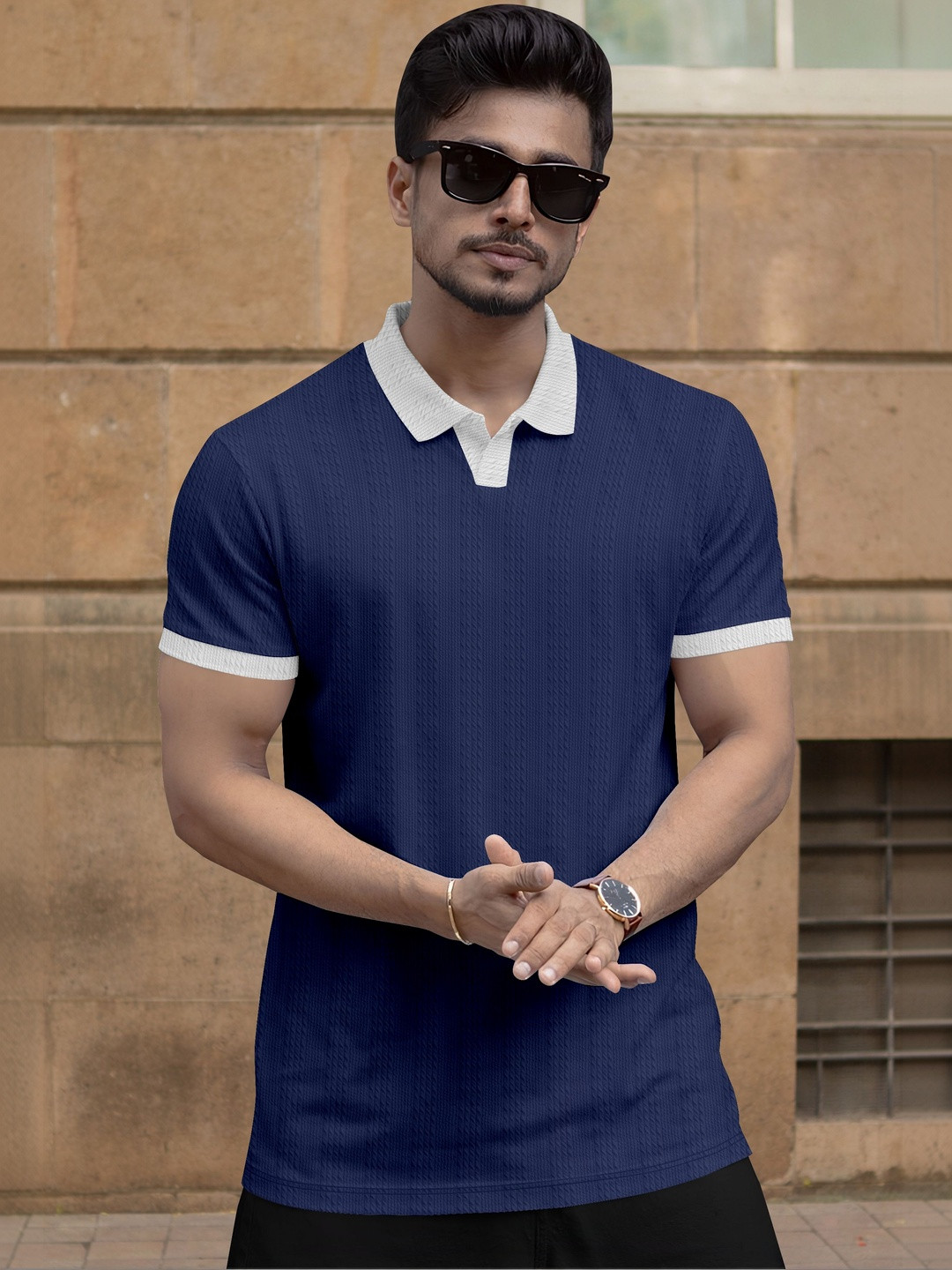 Moda Rapido Men Polo Collar T-shirt