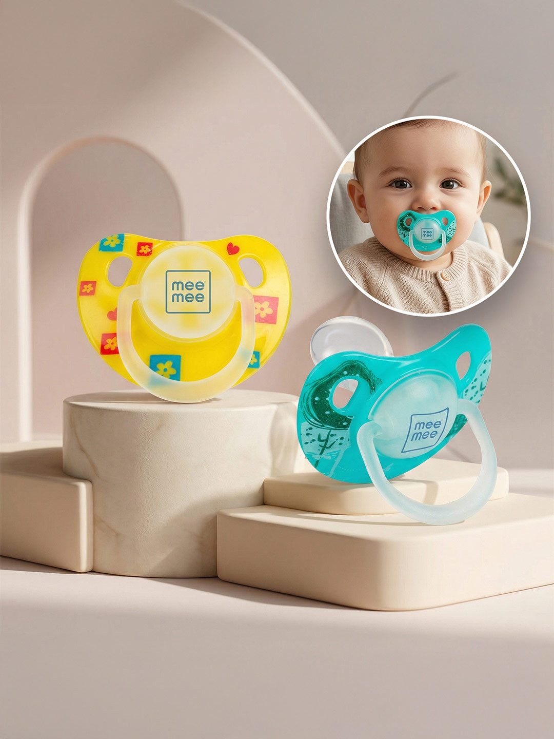 MeeMee Set Of 2 BPA Free Pacifiers