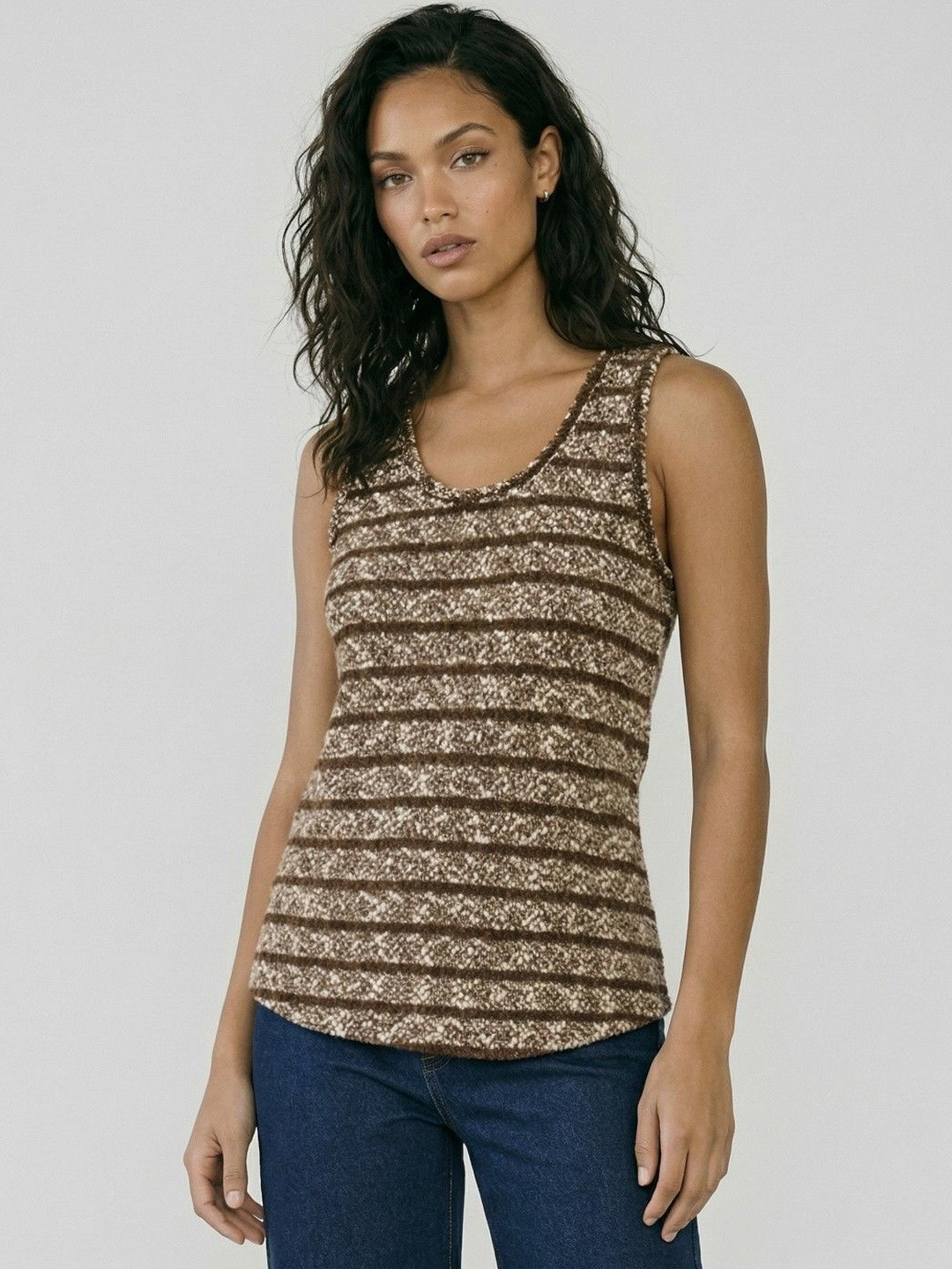 glitchez Striped Cotton Tank Top