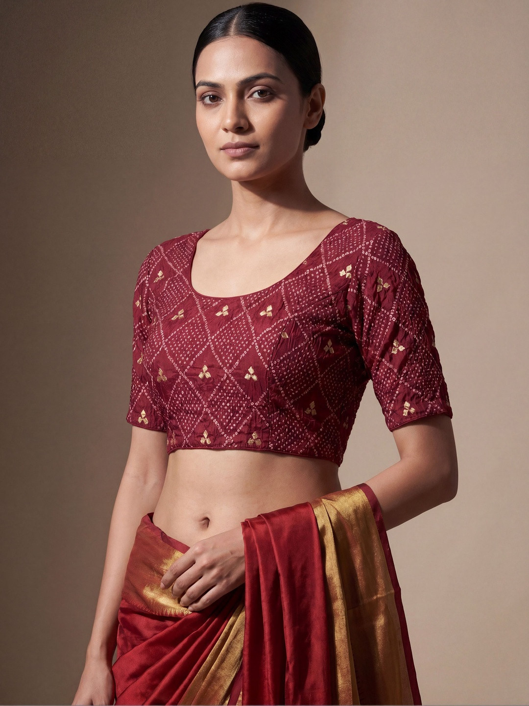Rasvidha Embroidered Zari Saree Blouse