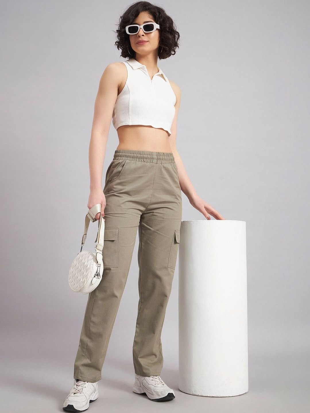 Mast & Harbour Women Relaxed Straight Leg Trousers