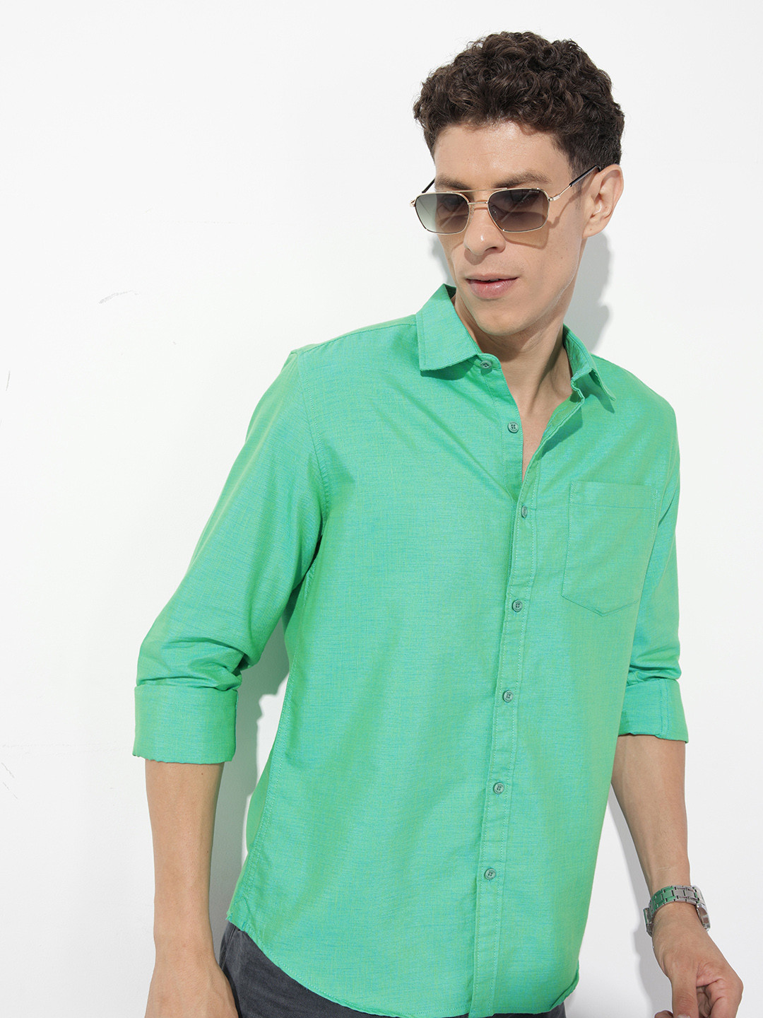 The Roadster Life Co. Cotton-Linen Casual Shirt