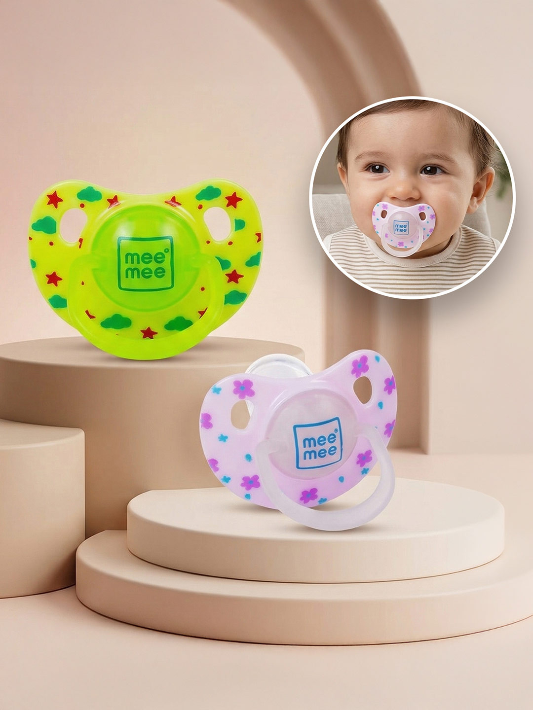 MeeMee Set Of 2 BPA Free Pacifiers