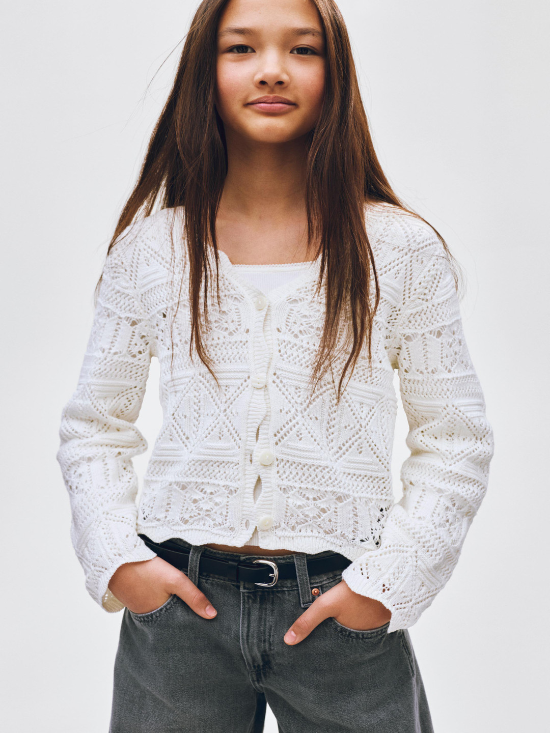 H&M Crochet-look Cardigan