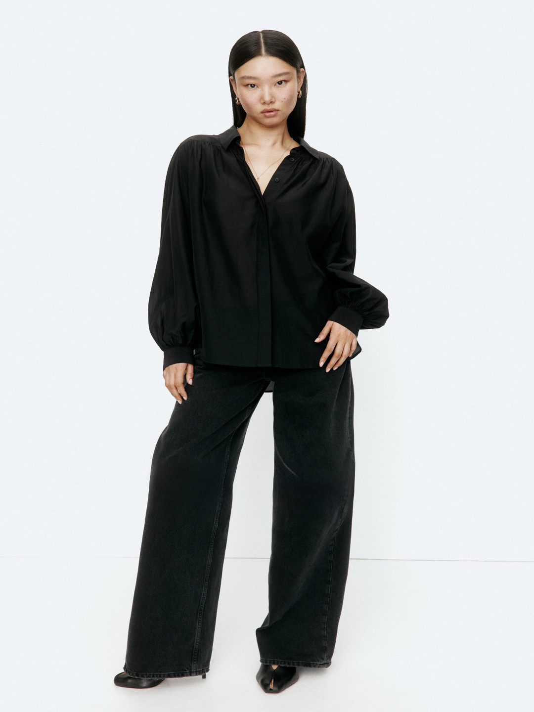 H&M Gathered Blouse