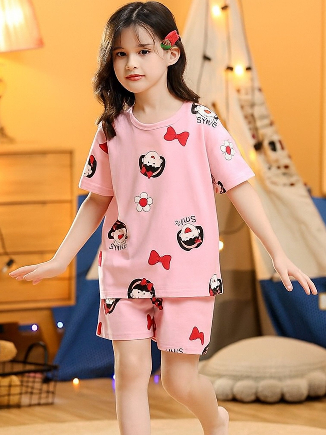 4JSTAR Girls Printed Night suit