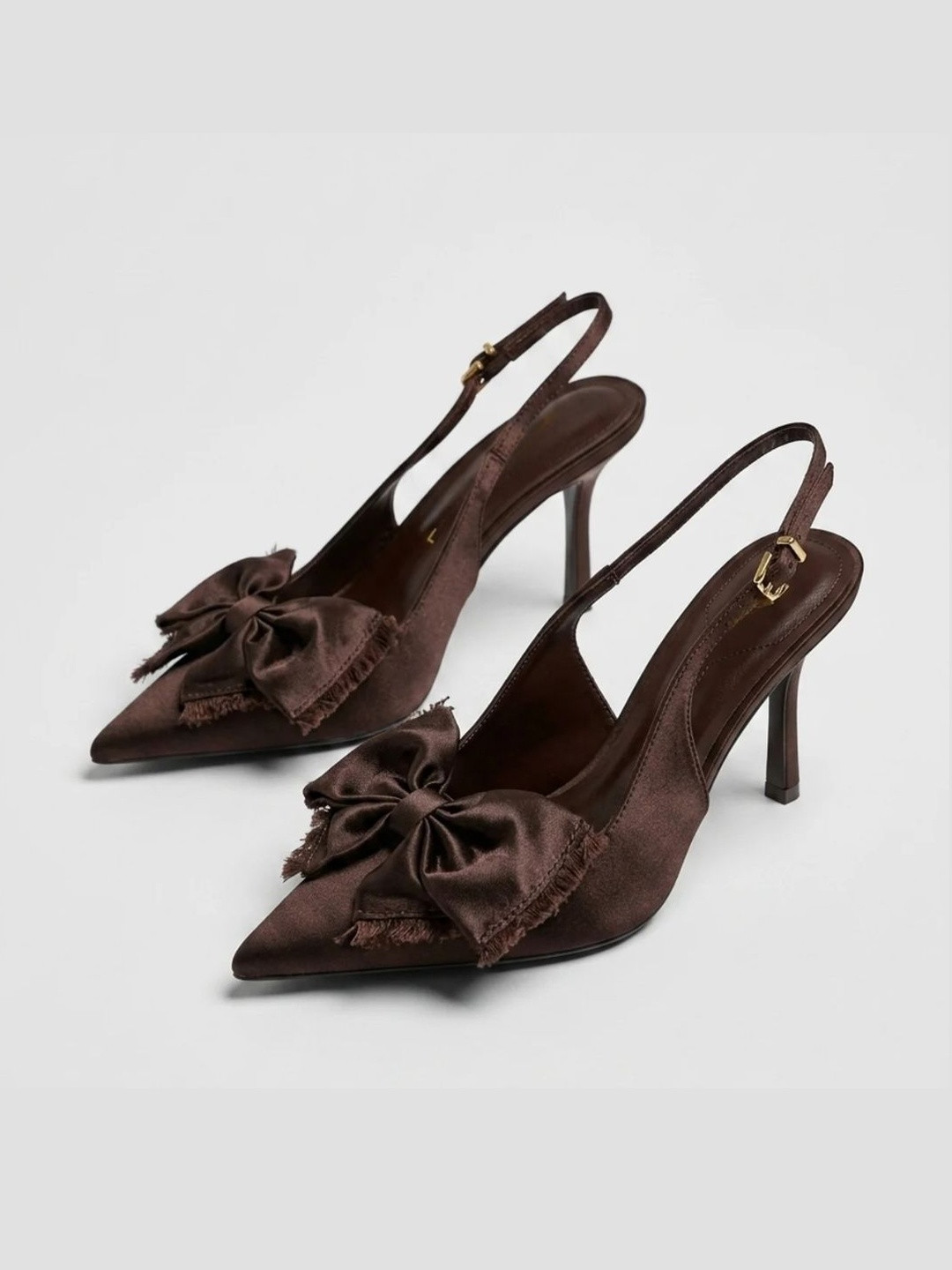Ozzaro Suede Party Stiletto Pumps with Bows
