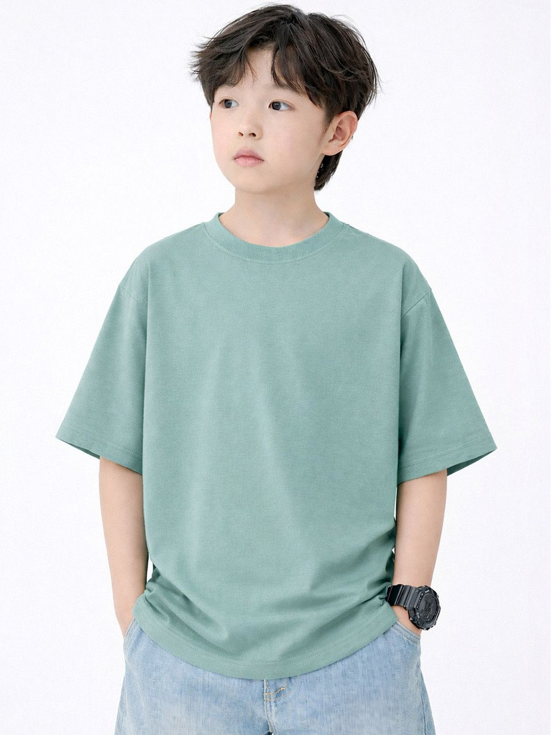 PockMAN Boys Fluorescent Round Neck Short Sleeves  Tshirts