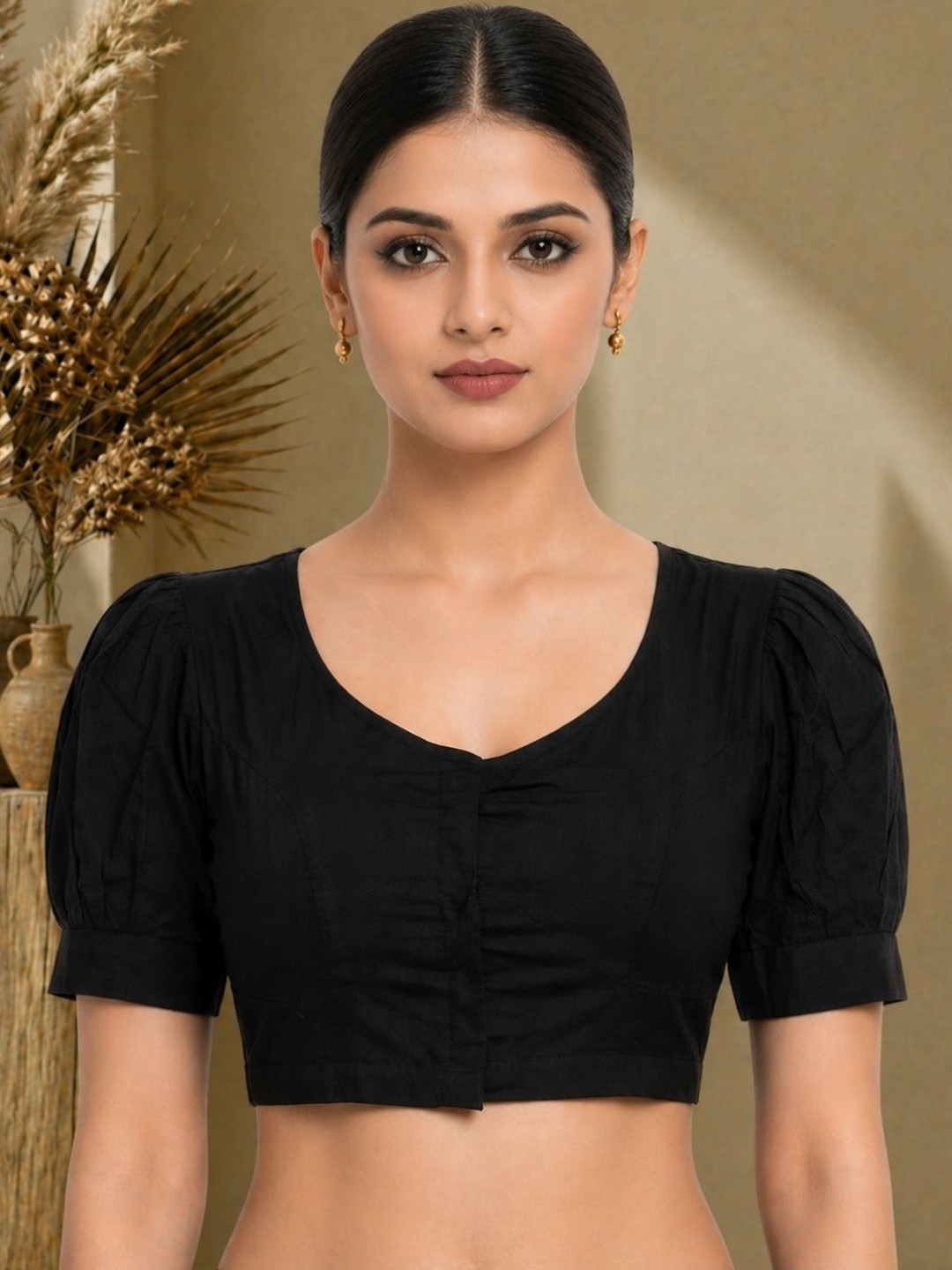 Thevasa Solid Saree Blouse