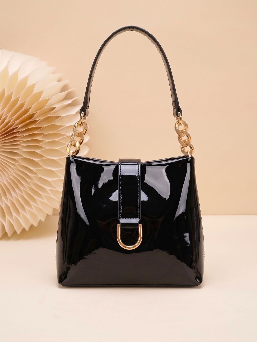 LIKE STYLE PU Structured Handheld Bag