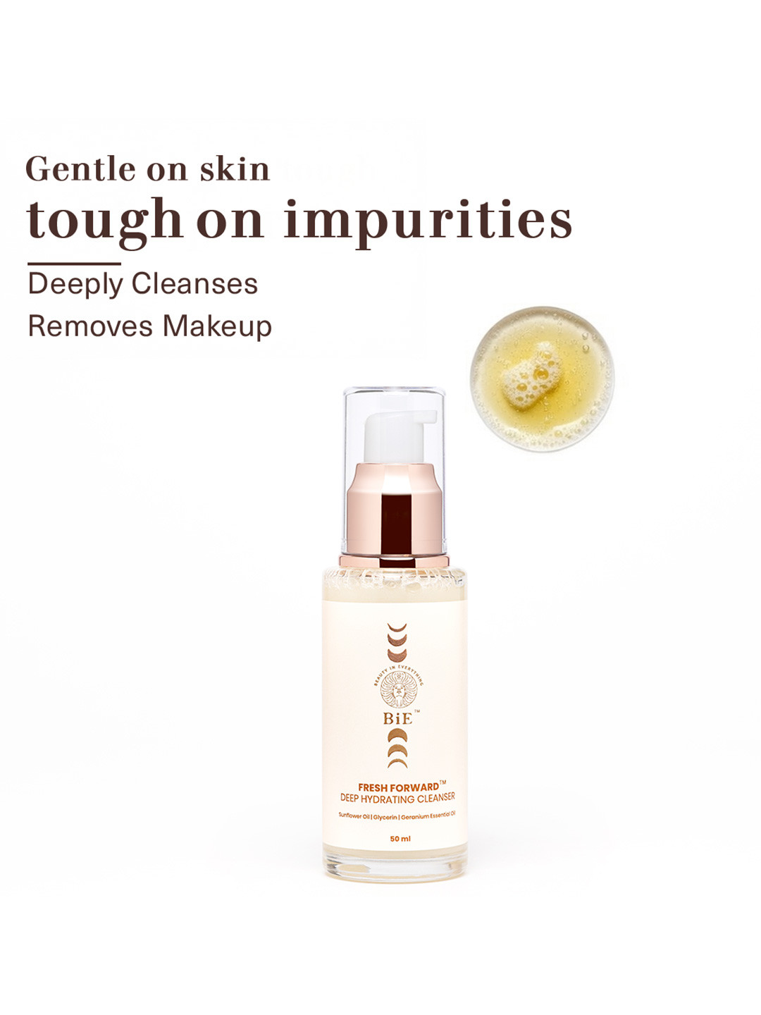 BiE- BEAUTY IN EVERYTHING Fresh Forward Deep Hydrating Cleanser with Sunflower Oil - 50ml