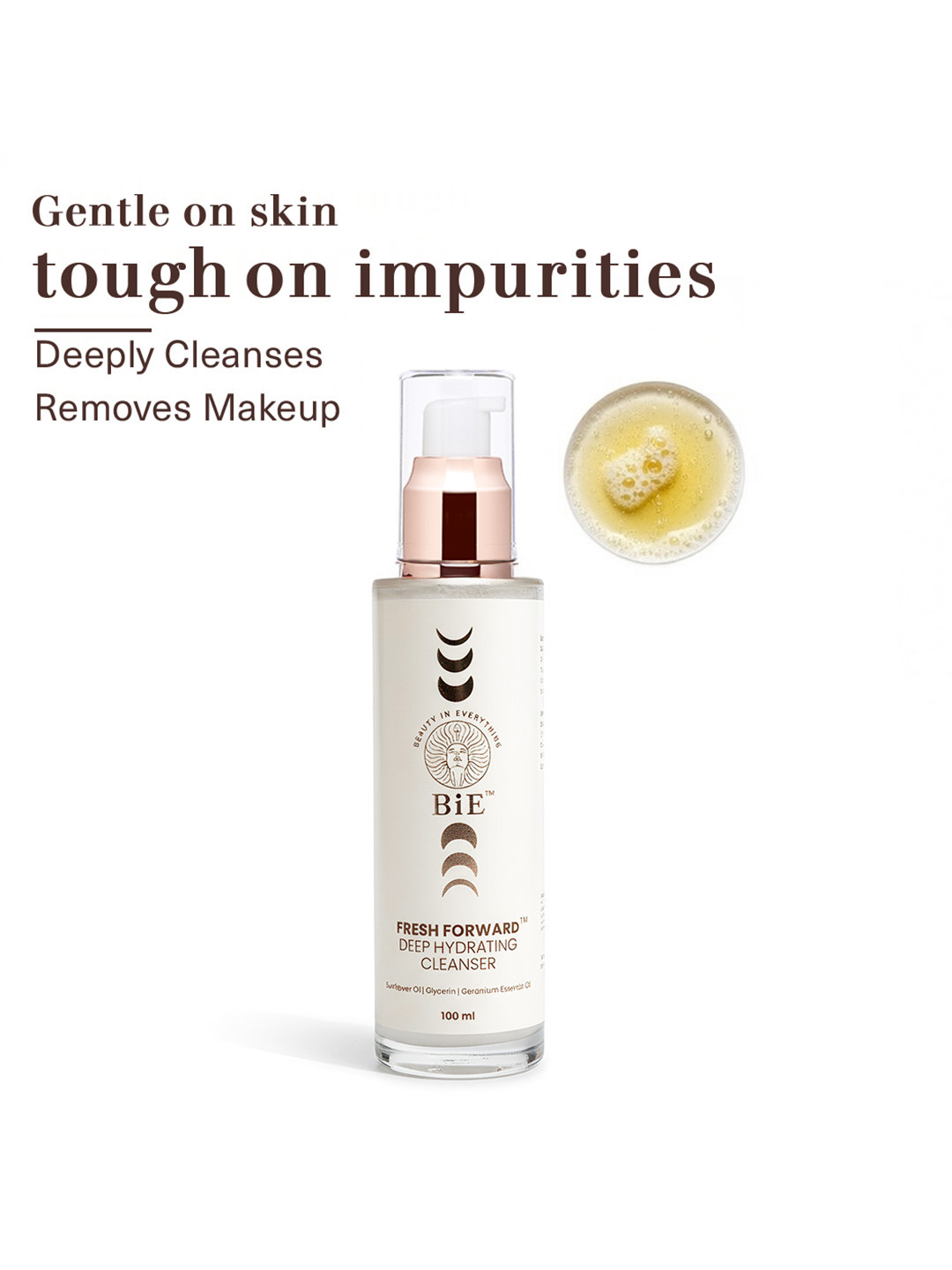 BiE- BEAUTY IN EVERYTHING Fresh Forward Deep Hydrating Cleanser with Sunflower Oil - 100ml